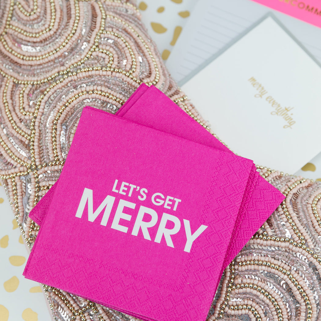 Let's Get Merry - Cocktail Napkins