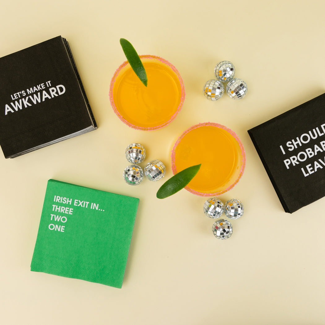 Irish Exit In... 3 2 1 - Cocktail Napkins