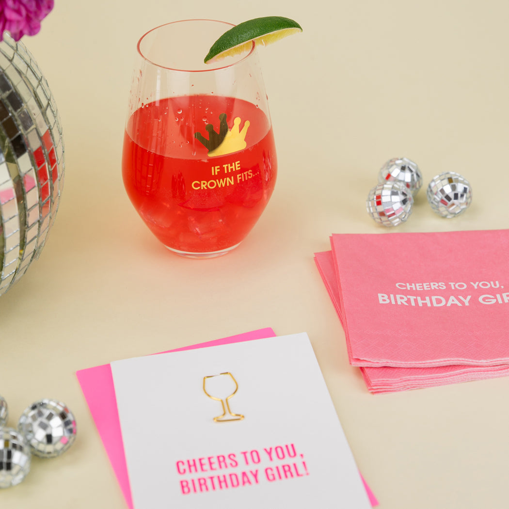 Cheers to You Birthday Girl - Paper Clip Letterpress Card