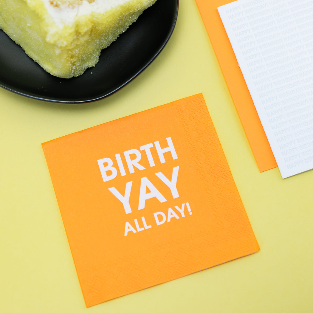 Birth Yay All Day - Cocktail Napkins