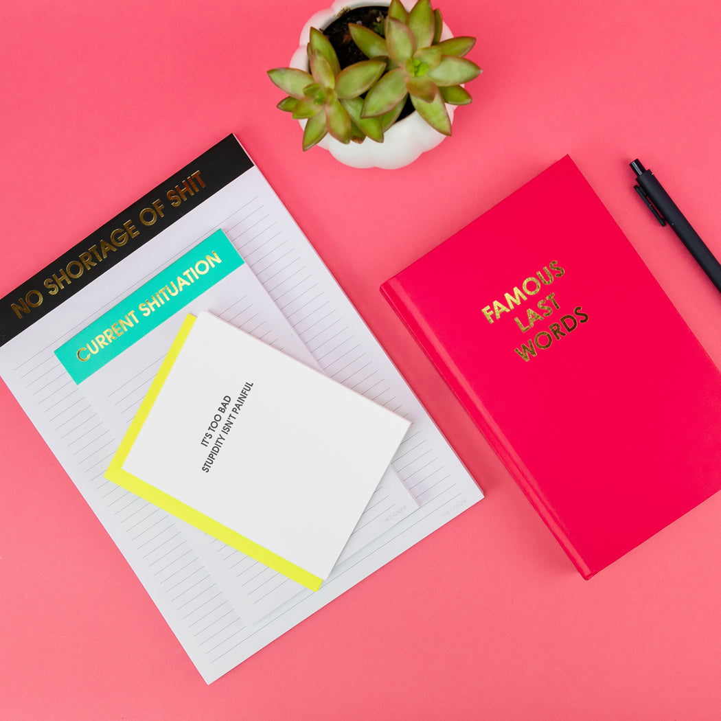 Famous Last Words - Magenta Hardcover Journal