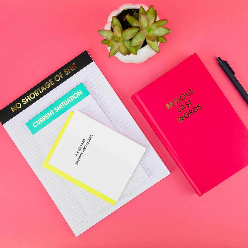 No Shortage of Shit - Large Memo Lined Notepad