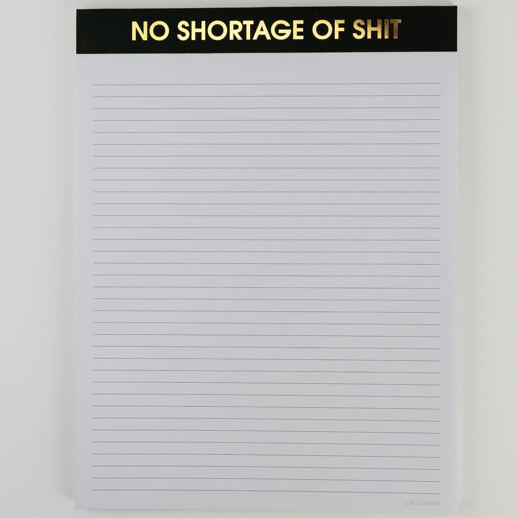 No Shortage of Shit - Large Memo Lined Notepad