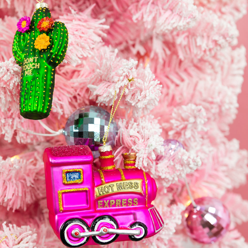 Don't Touch Me - Cactus Glass Ornament