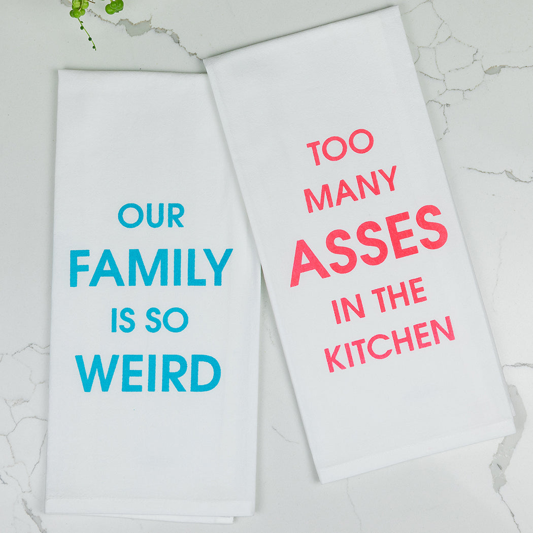 Too Many Asses In The Kitchen - Tea Towels
