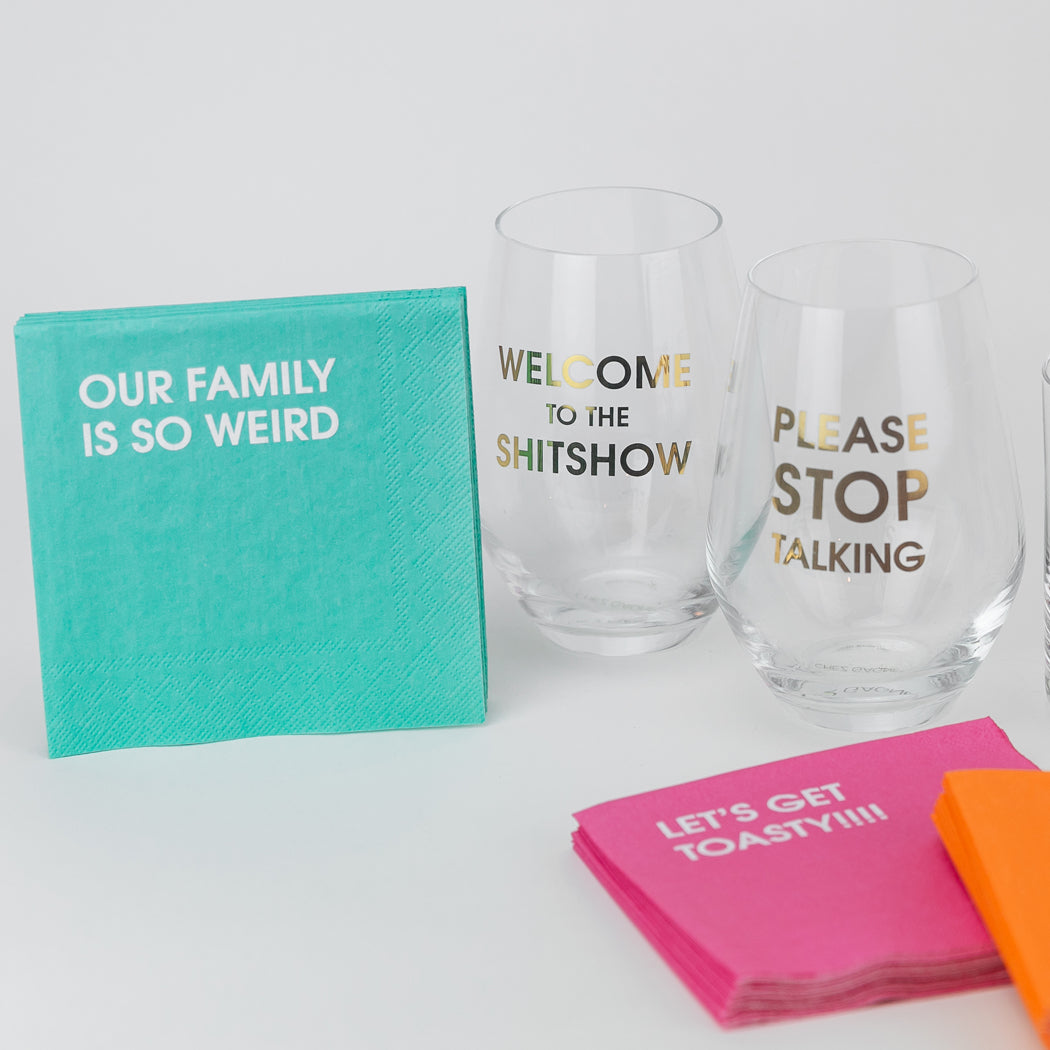 Welcome to the Shitshow - Gold Foil Stemless Wine Glass