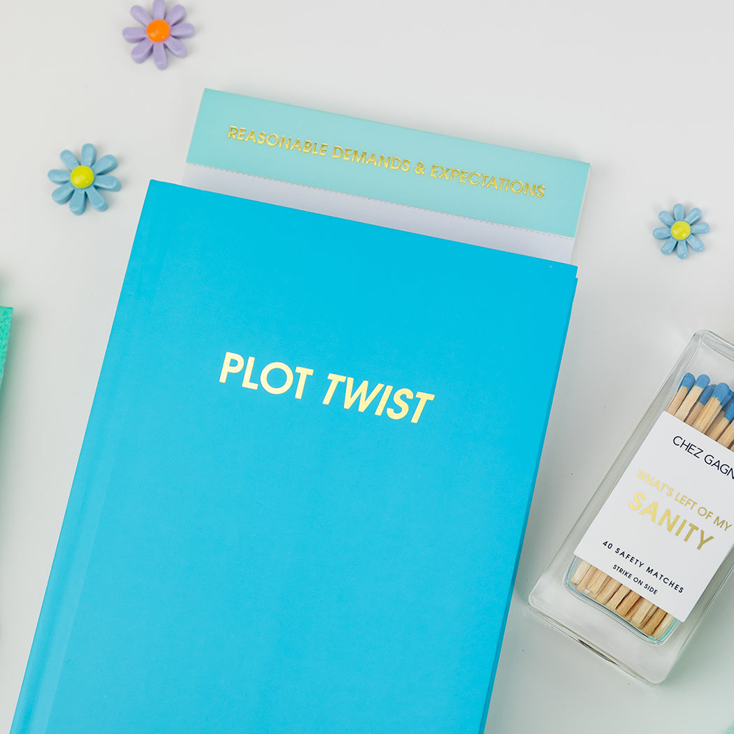 Plot Twist - Caribbean Blue Hardcover Journal