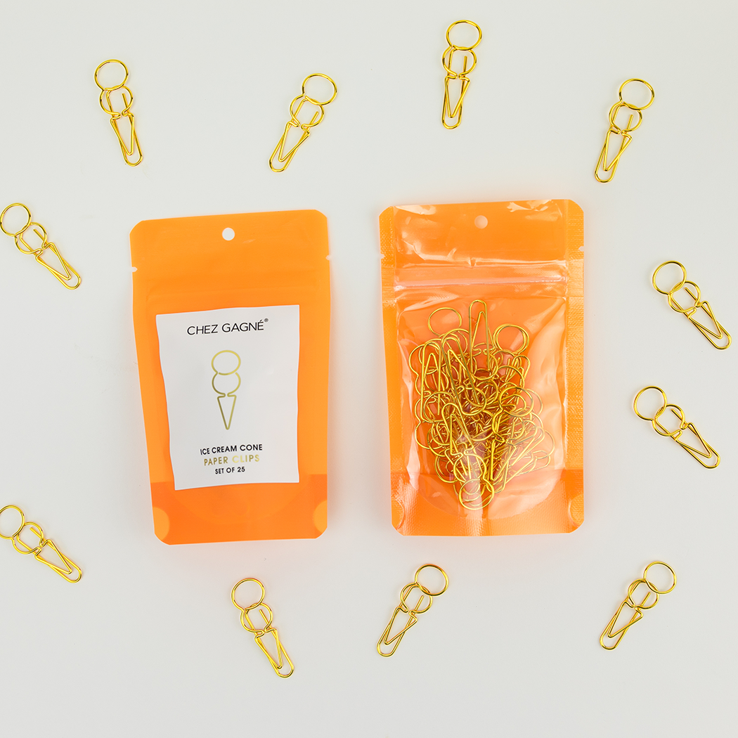 Paper Clip Pack - Ice Cream Cone Pack of 25