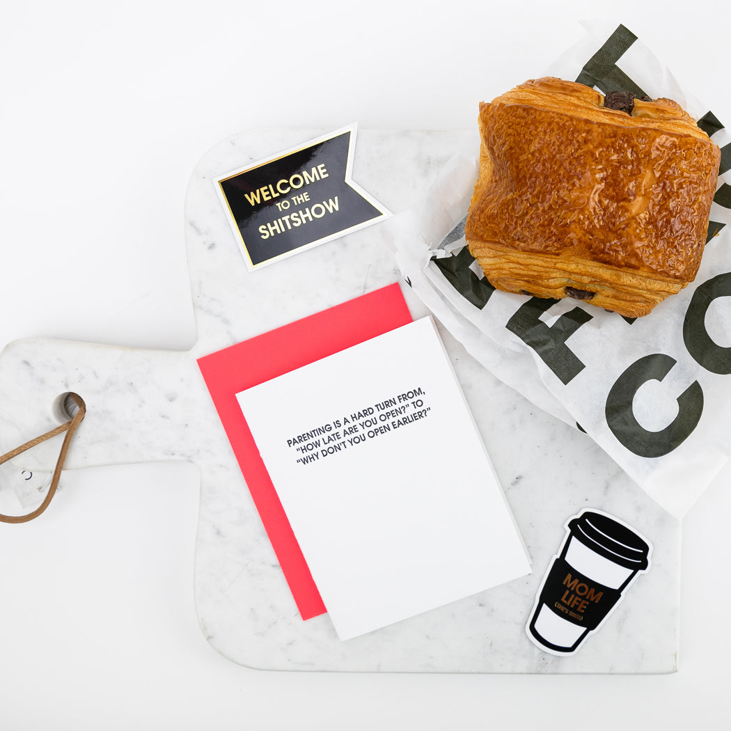 Parenting Hard Turn - Letterpress Card