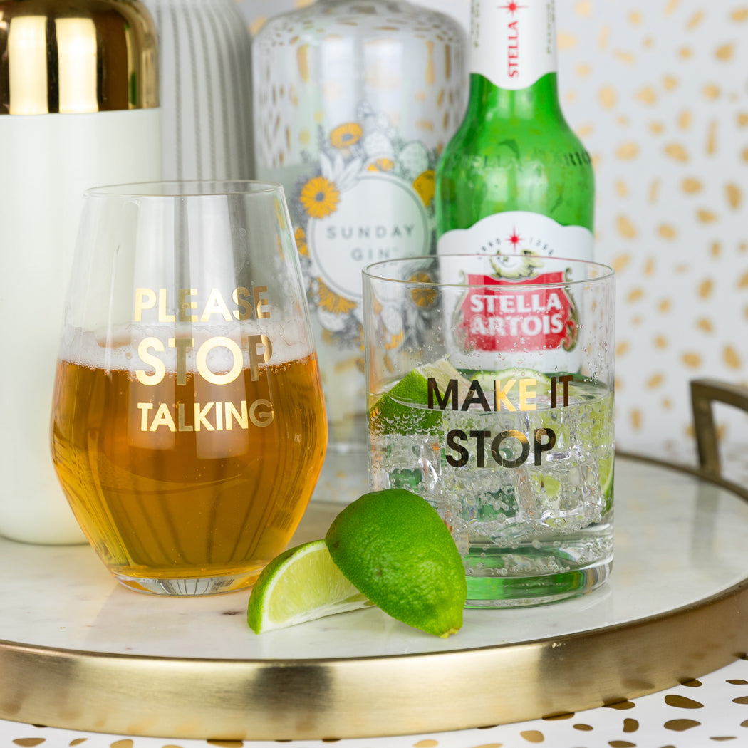 Match + Rocks Glass Duo - Make It Stop + Red Matches