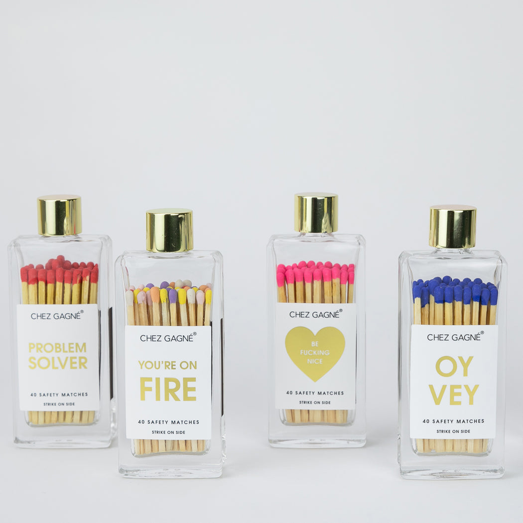 You're on Fire - Glass Bottle Safety Matches