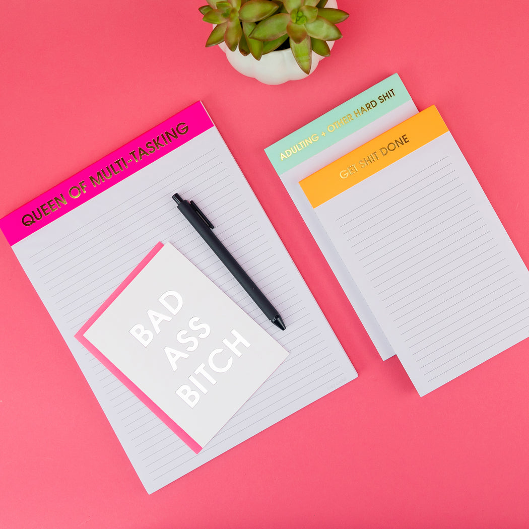 Queen Of Multi-Tasking  - Large Memo Lined Notepad