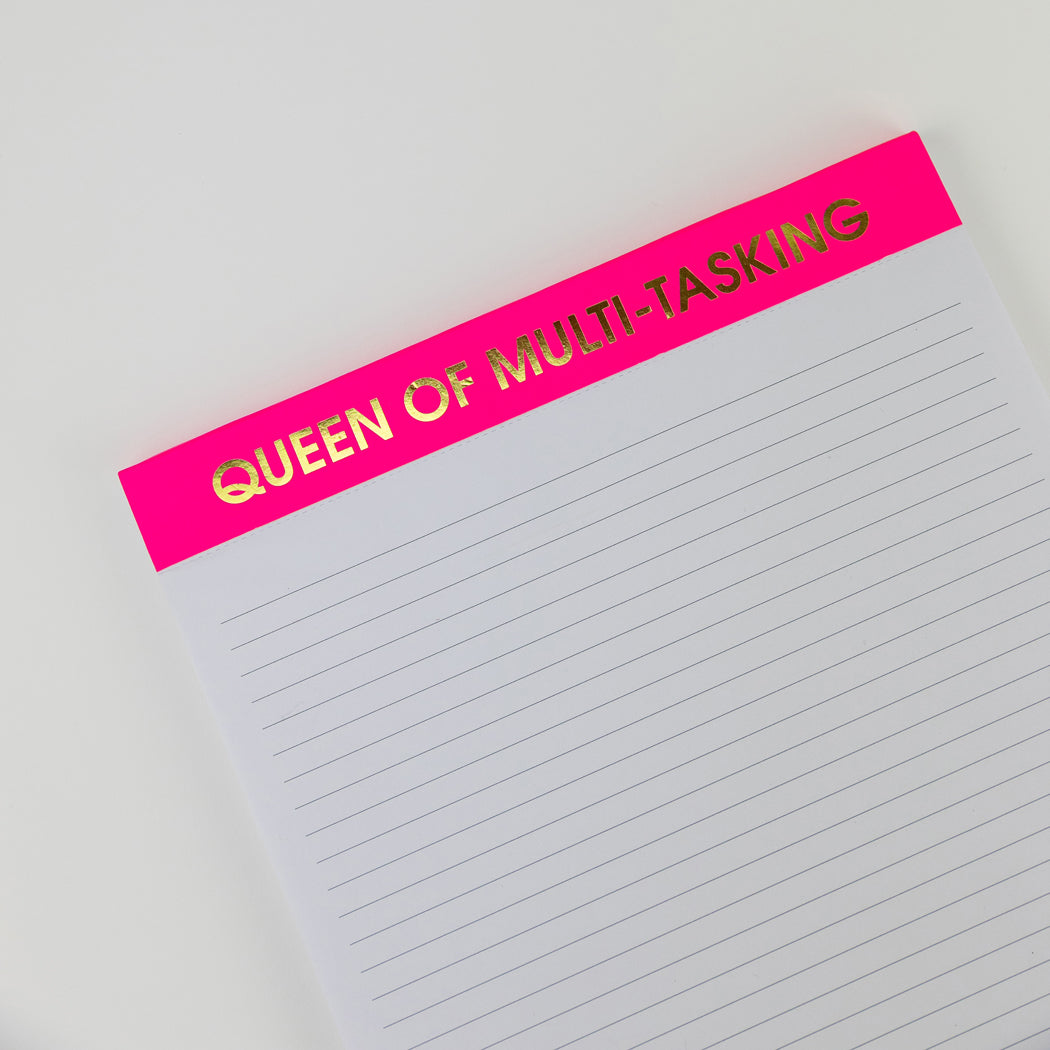 Queen Of Multi-Tasking - Large Memo Lined Notepad