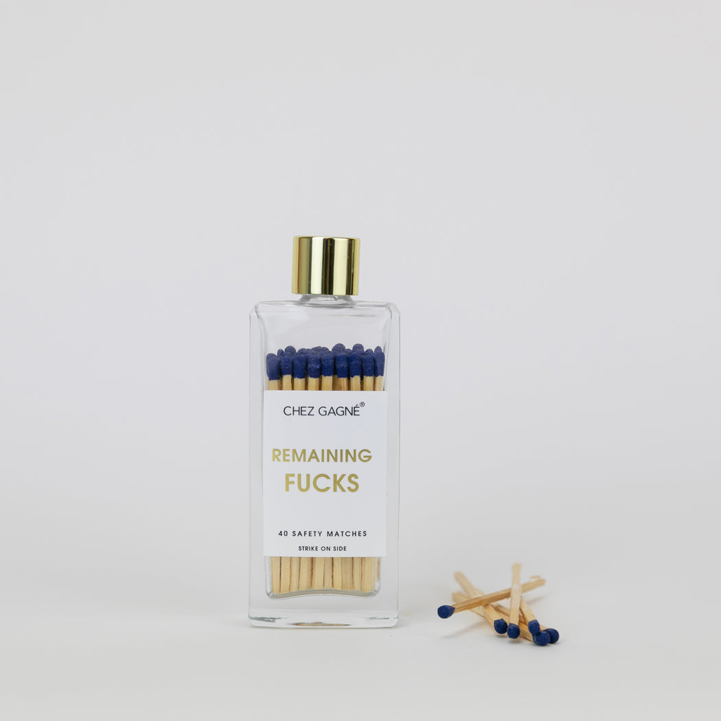 Remaining Fucks - Glass Bottle Safety Matches