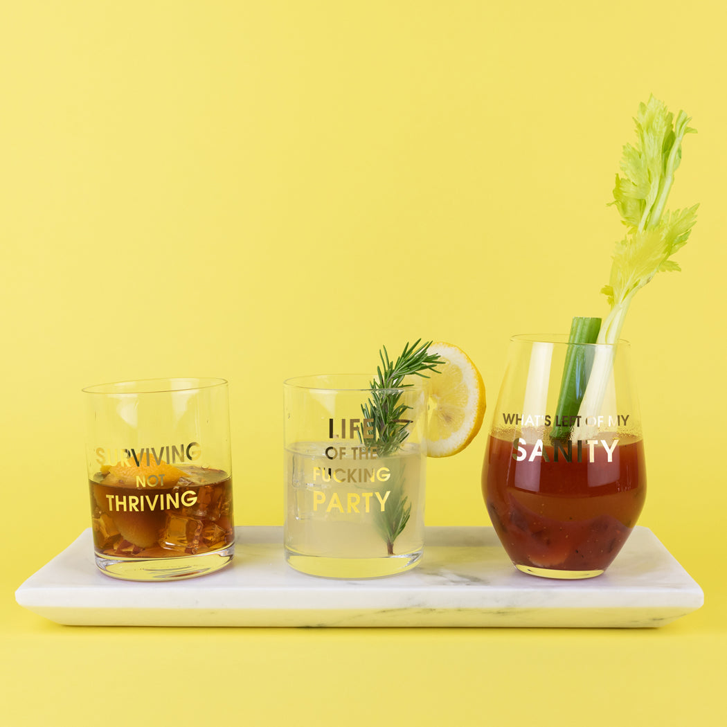 Surviving Not Thriving - Rocks Glass