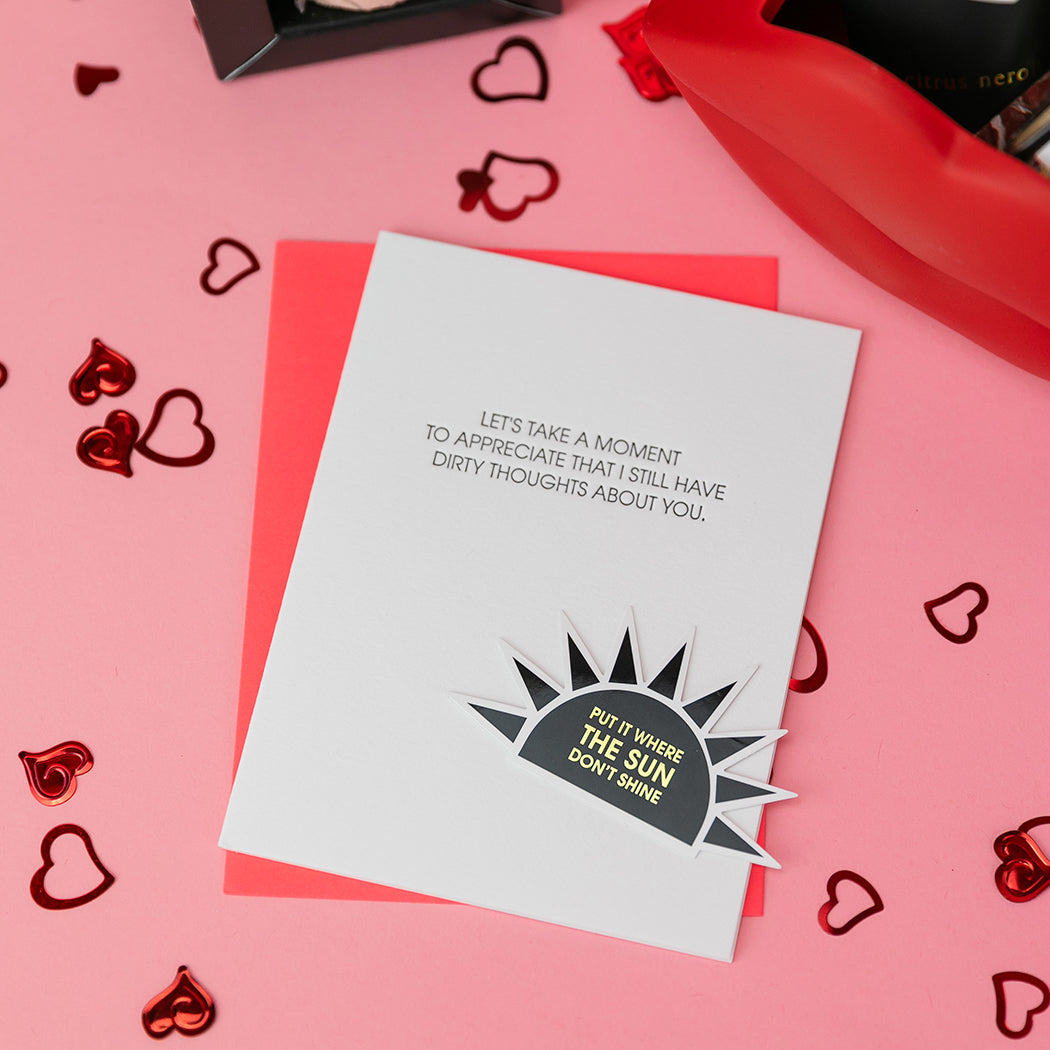 Dirty Thoughts About You - Letterpress Card