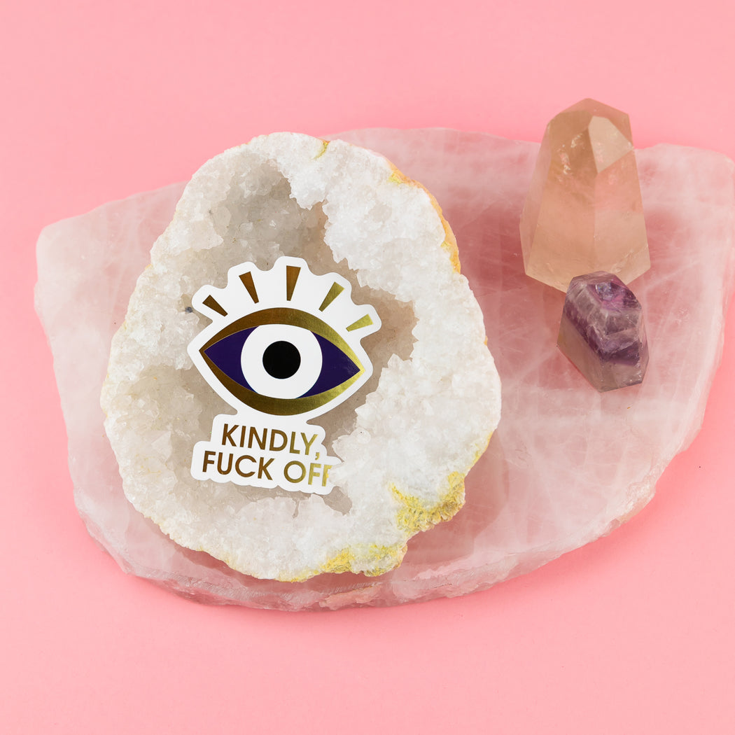 Kindly Fuck Off - Evil Eye - Vinyl Sticker