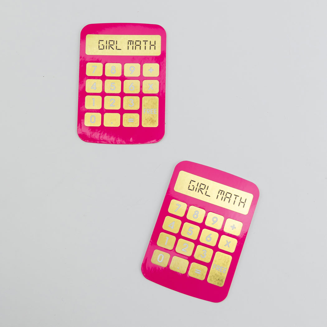 Girl Math - Calculator - Funny Vinyl Sticker