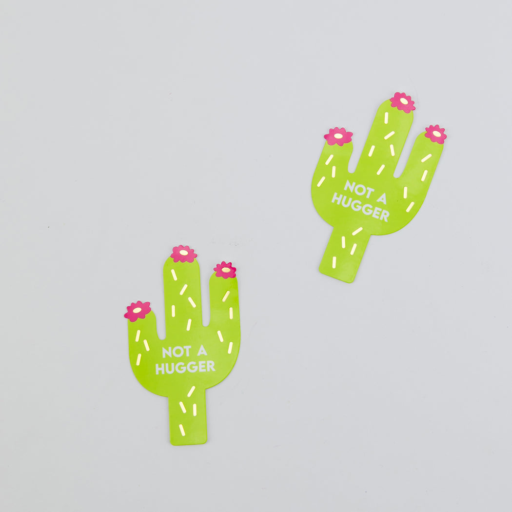 Not A Hugger - Cactus - Funny Vinyl Sticker