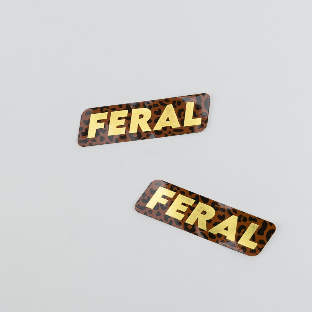 Feral - Funny Vinyl Sticker