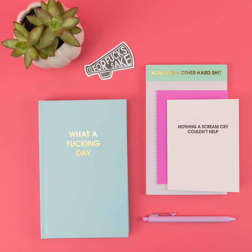 Adulting + Other Hard Shit - Lined Notepad