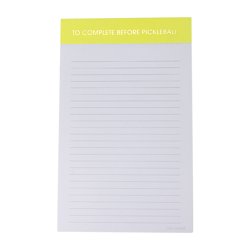 To Complete Before Pickleball - Lined Notepad