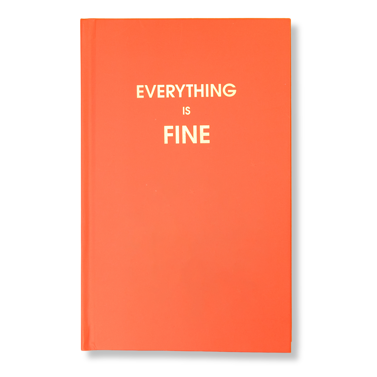 Everything is Fine - Neon Red Hardcover Journal
