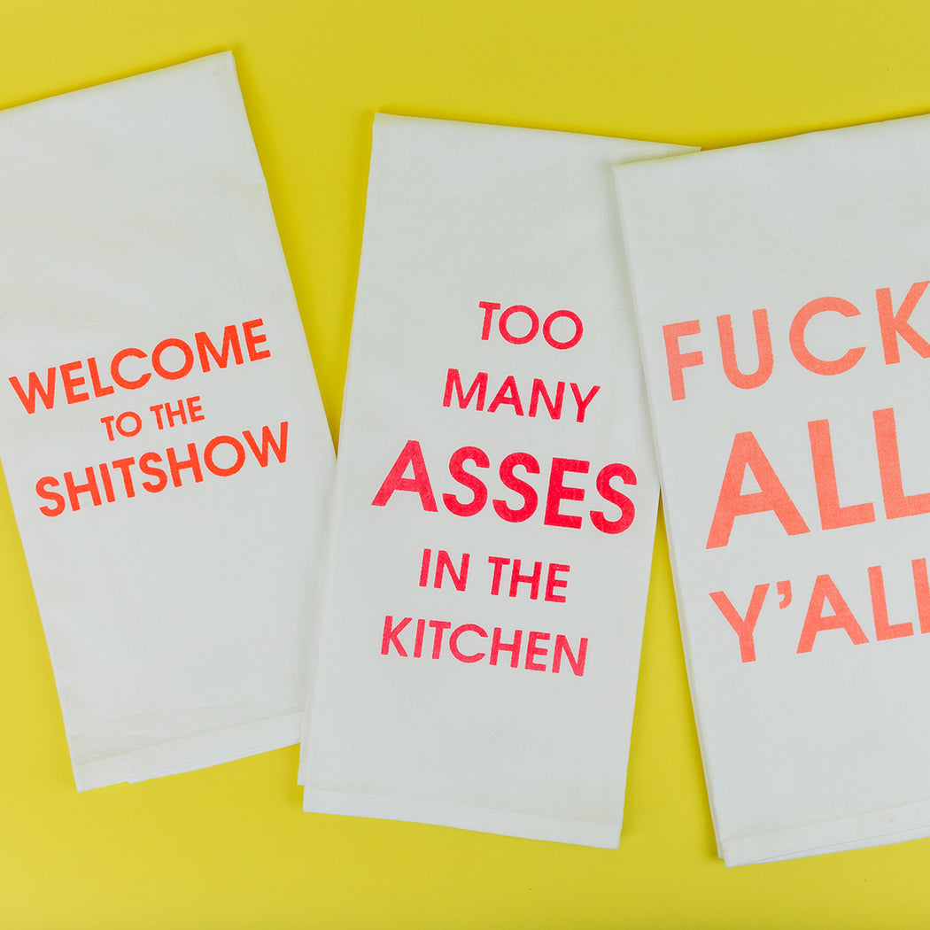 Too Many Asses In The Kitchen - Tea Towels