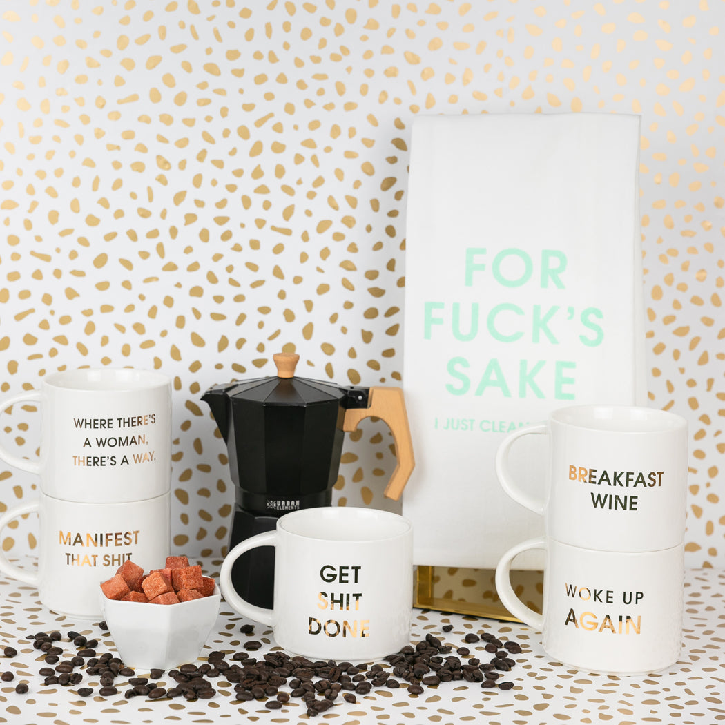 Get Shit Done - Gold Foil Oversized Mug