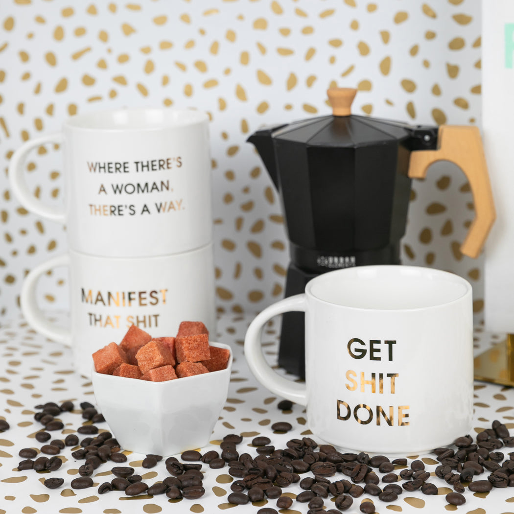 Get Shit Done - Gold Foil Oversized Mug