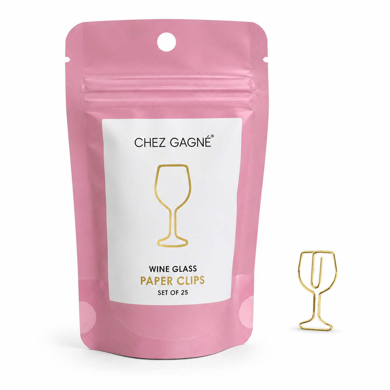 Paper Clip Pack - Wine Glass Pack of 25