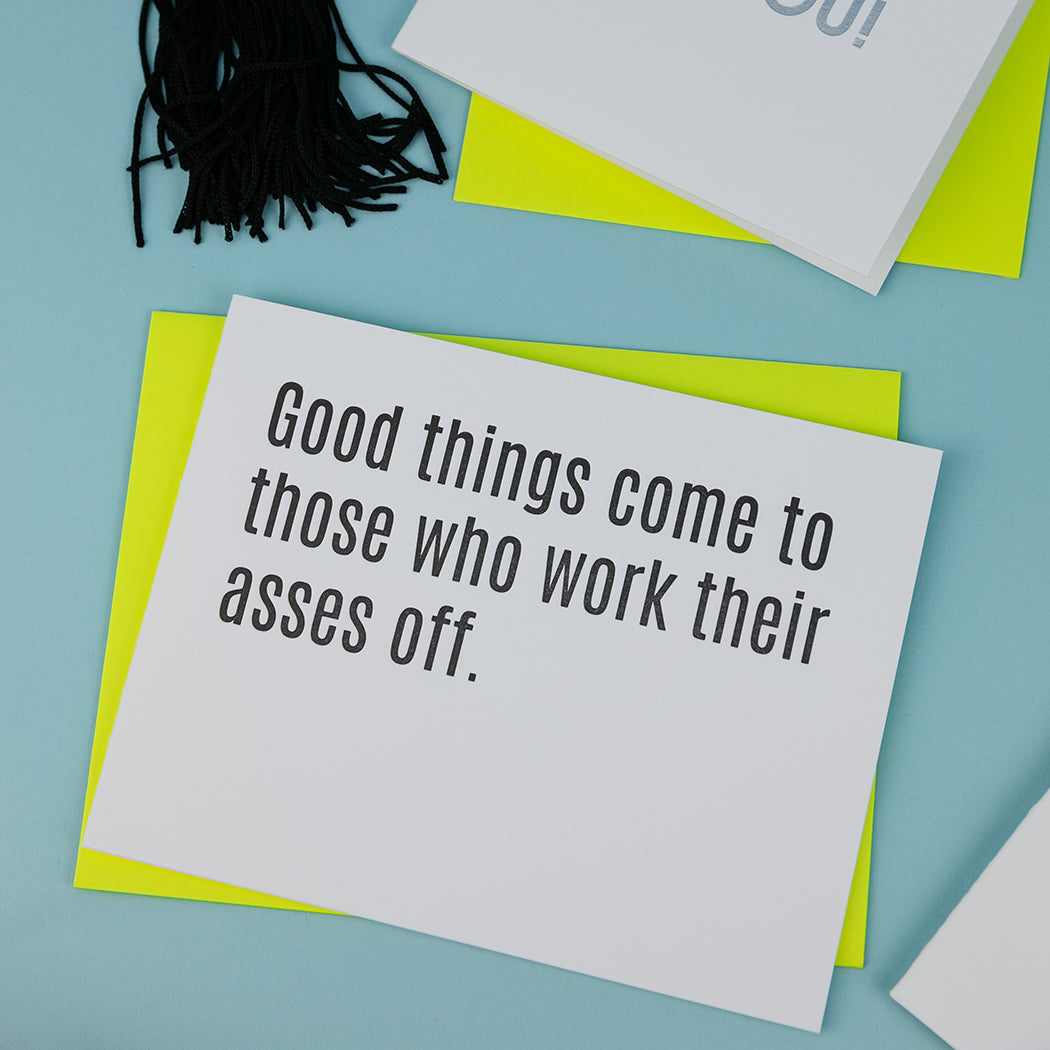 Good Things Come - Letterpress Card