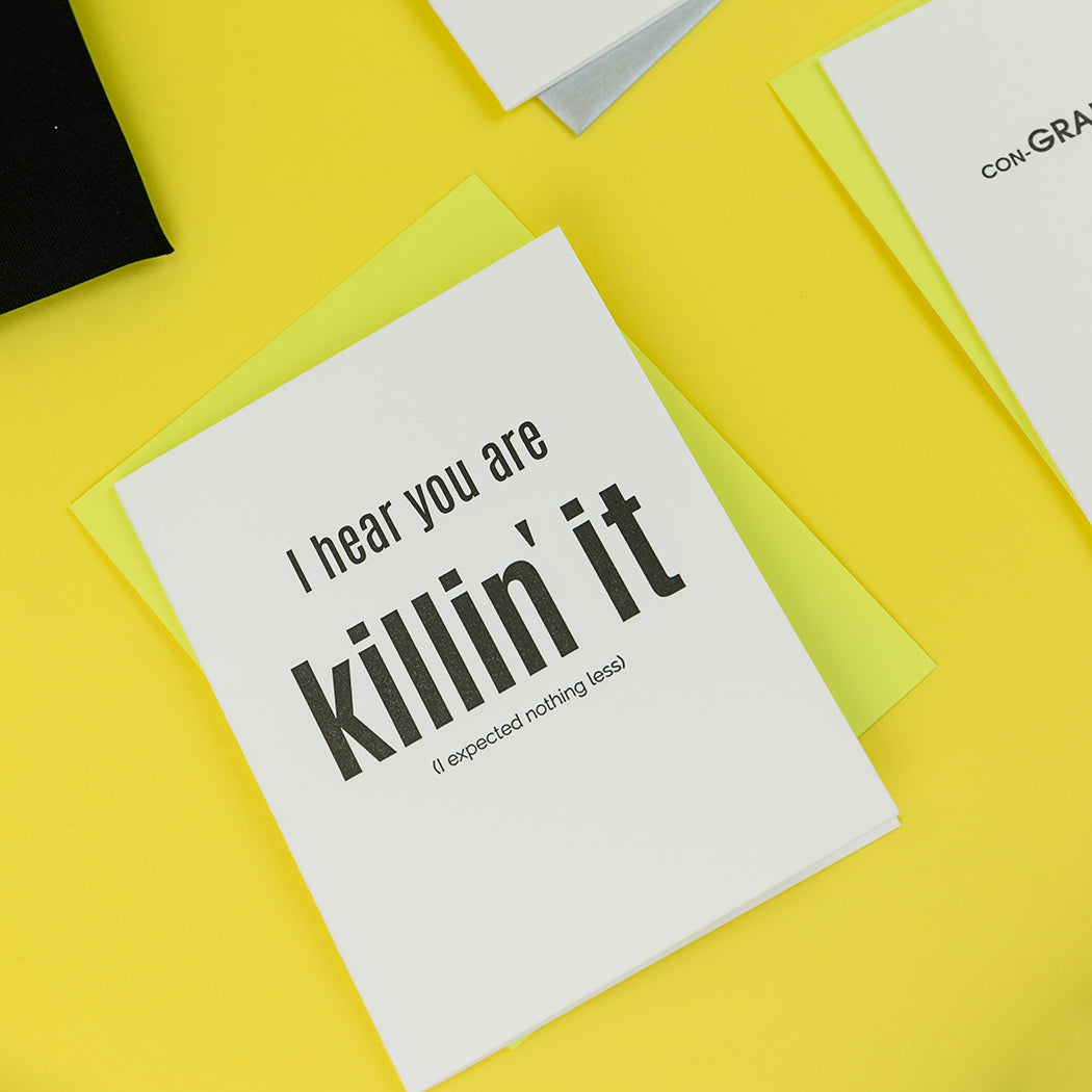 Killin' It - Letterpress Card
