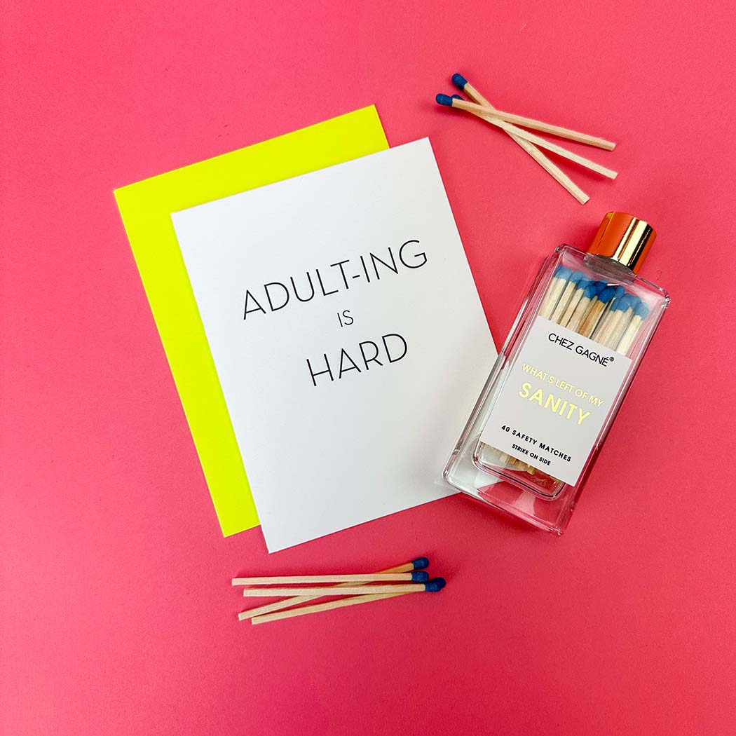 Adulting Is Hard - Letterpress Card