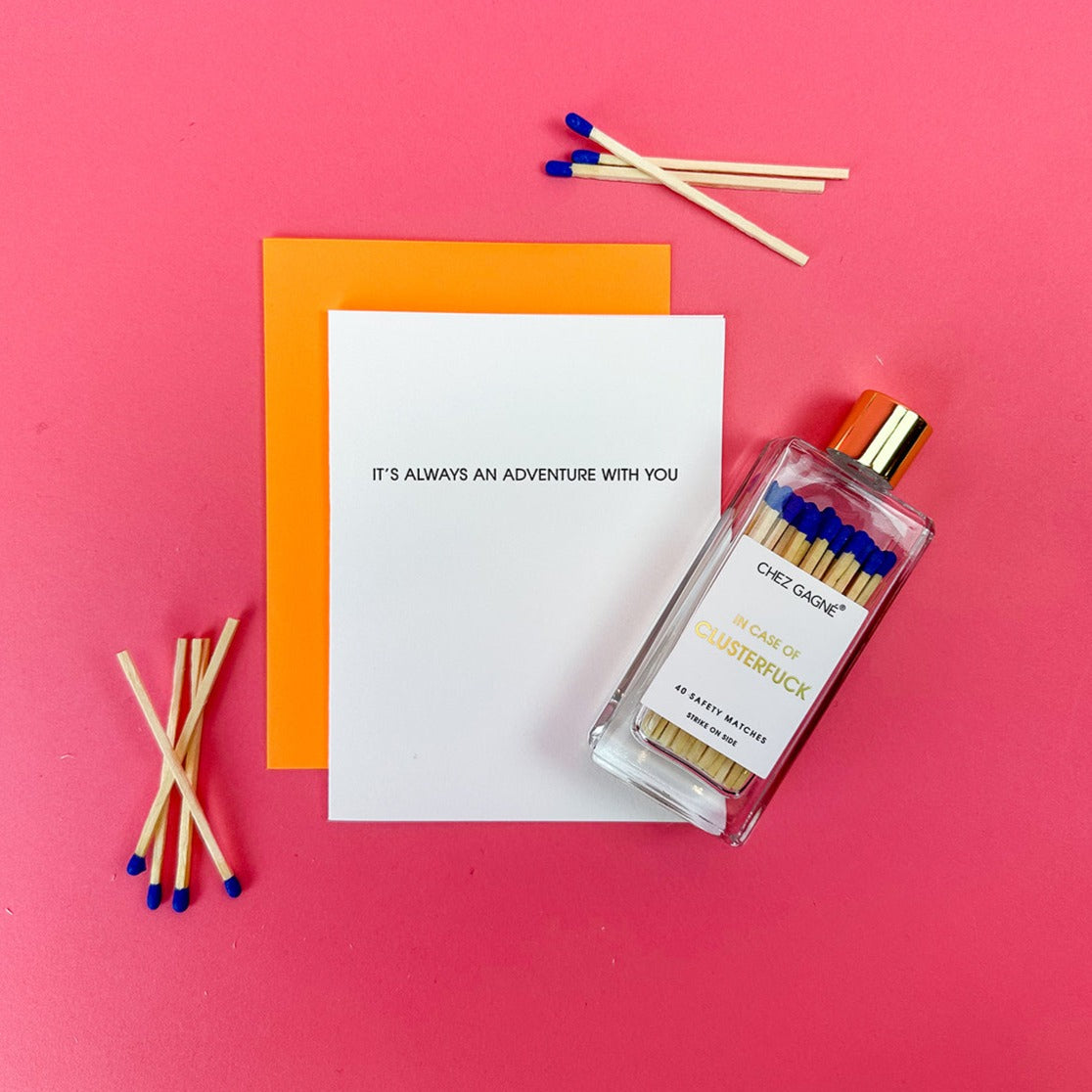 Always An Adventure With You - Love Letterpress Card