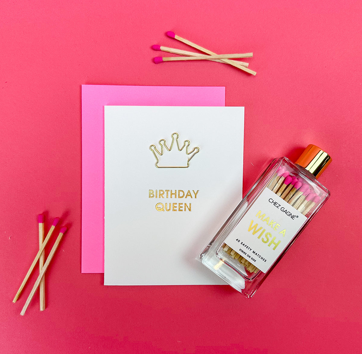 Birthday Queen - Paper Clip Letterpress Card