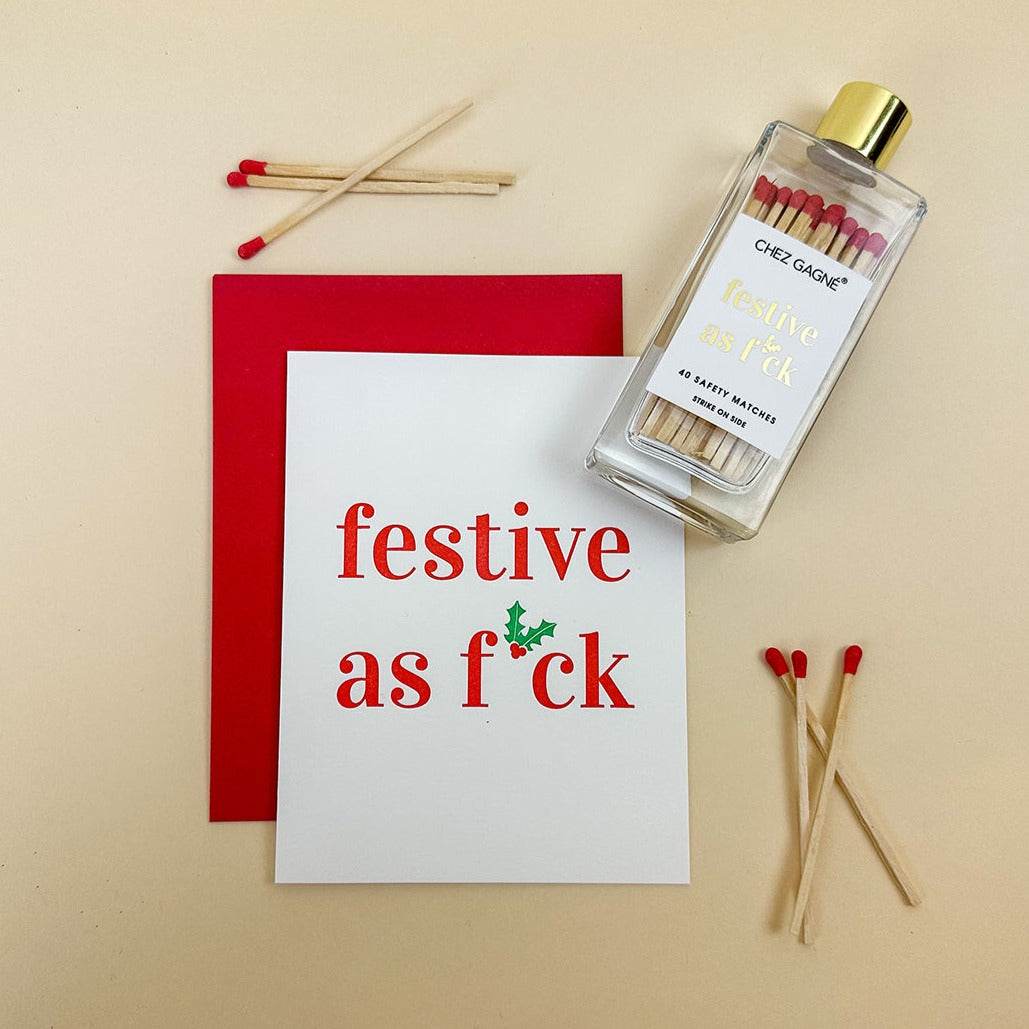 Festive as F*ck - Letterpress Card