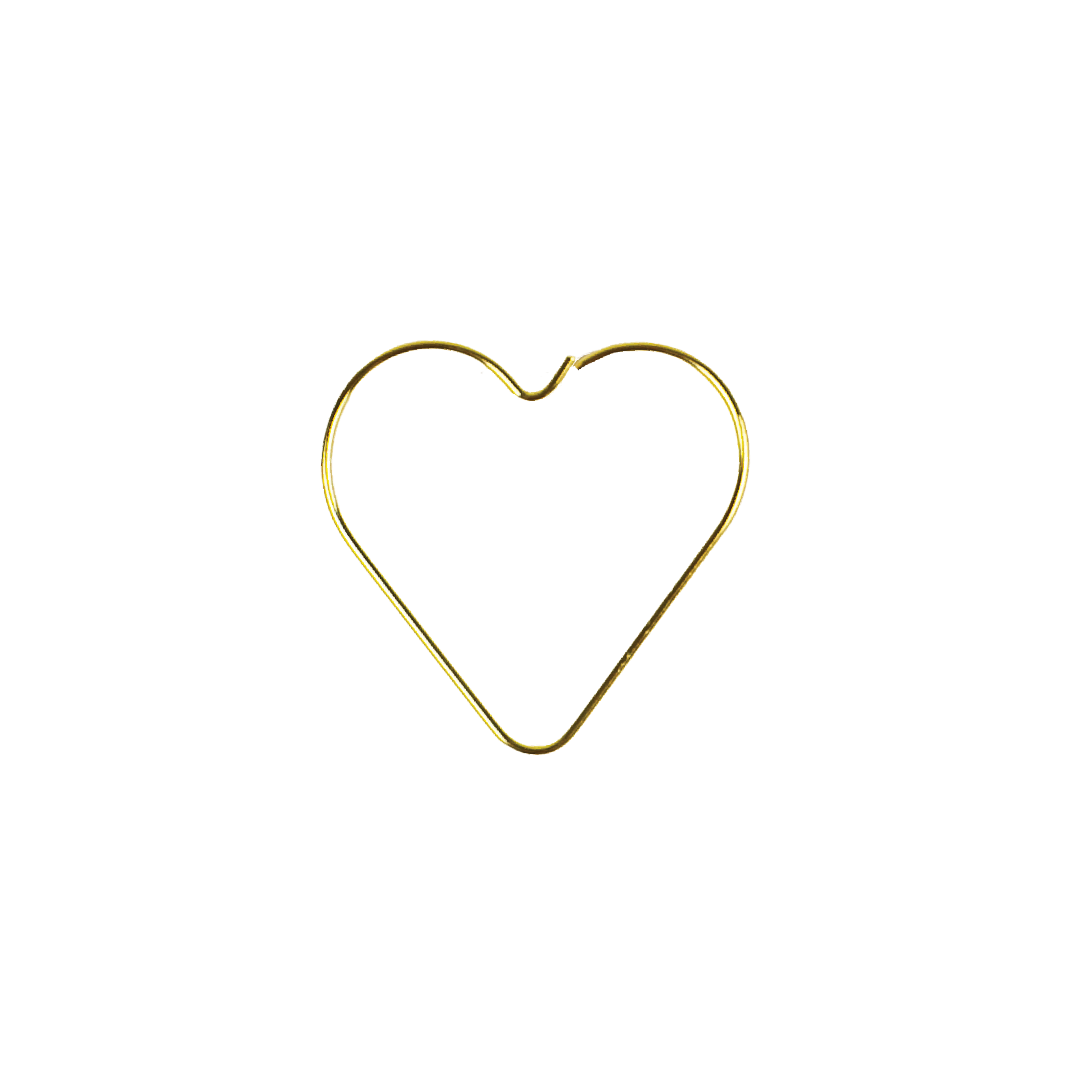 Heart - 25 Gold Paperclips