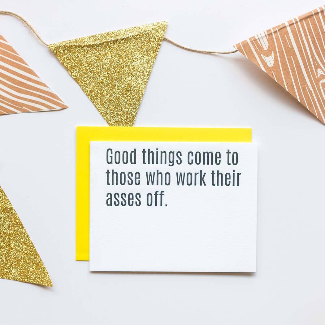 Good Things Come - Letterpress Card