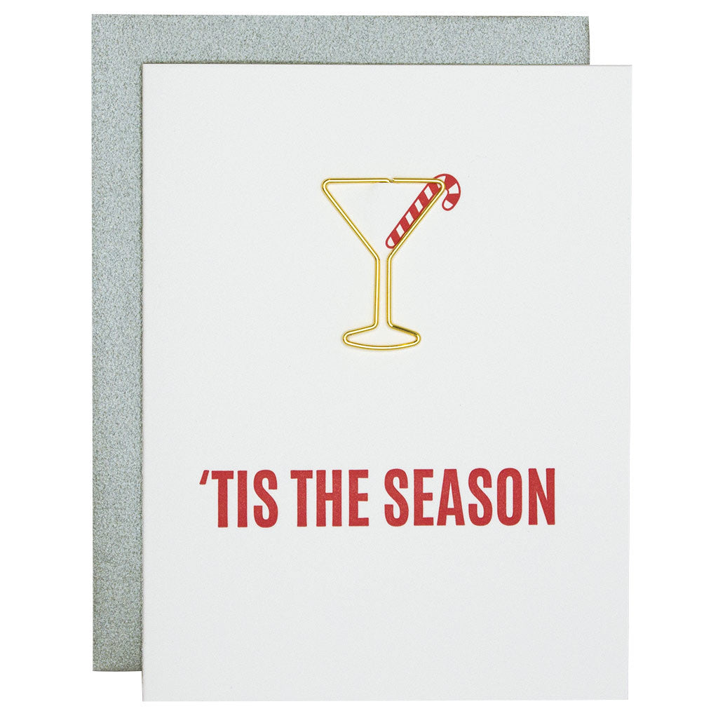 Tis the Season - Paper Clip Letterpress Card