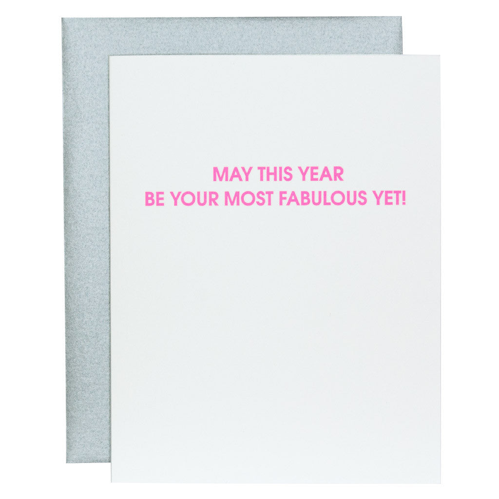 Most Fabulous Year Yet - Letterpress Card