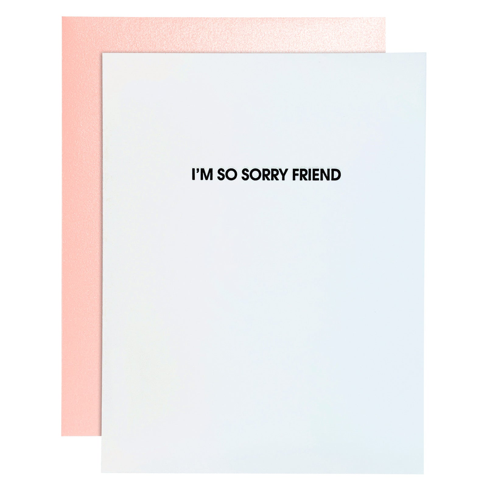 I'm So Sorry Friend Letterpress Card Photo