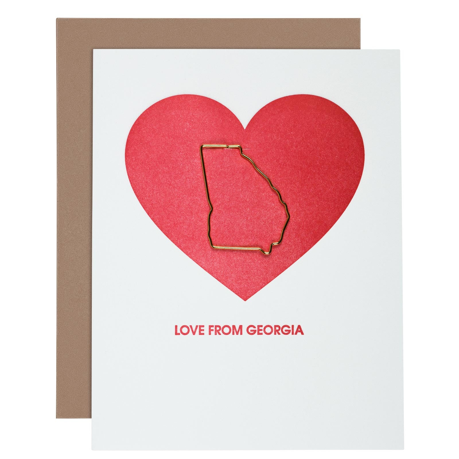 Love From Georgia Paper Clip Card