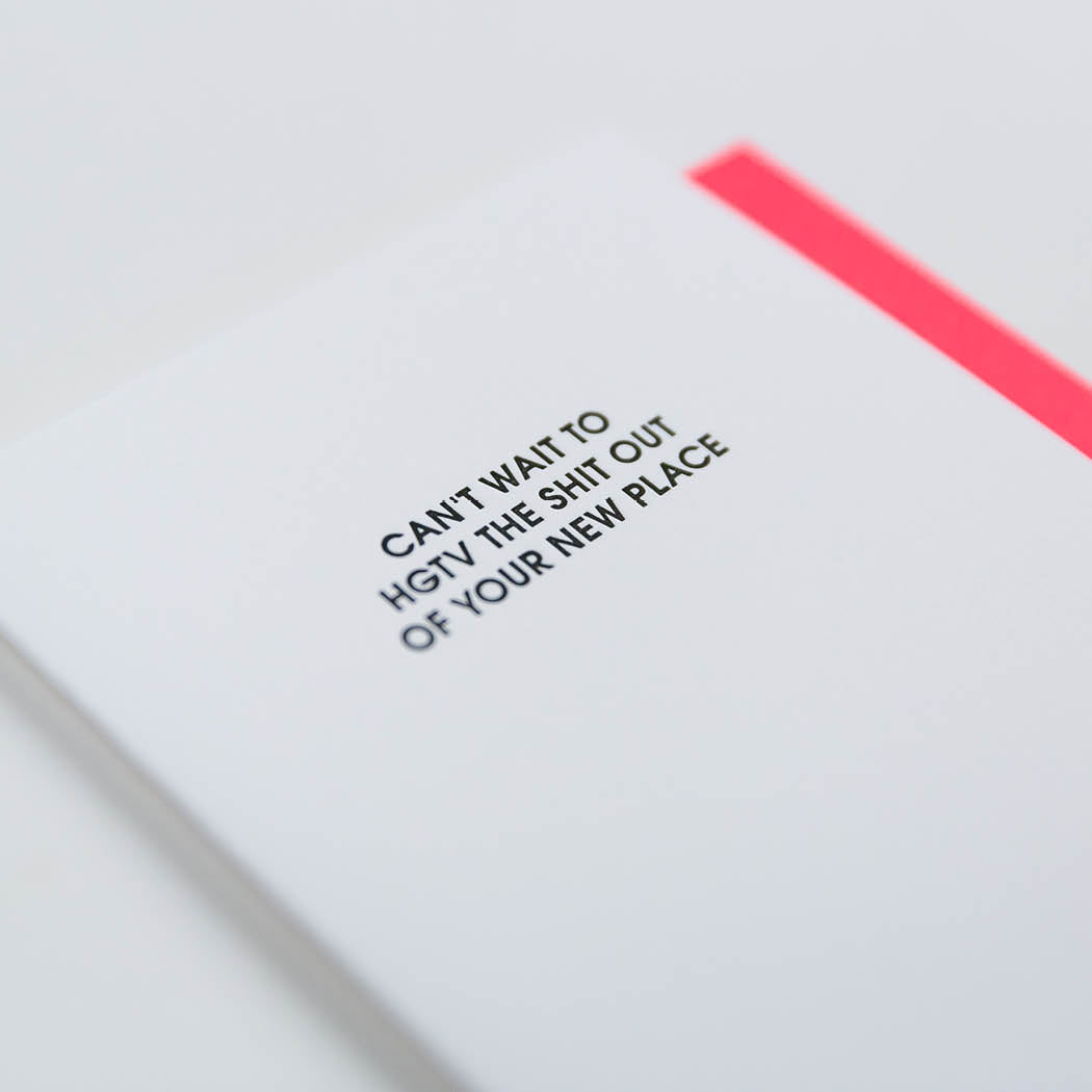 HGTV Your New Place - Letterpress Card