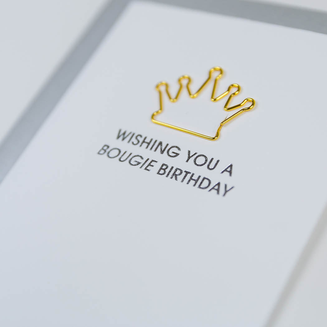Wishing You A Bougie Birthday - Paper Clip Letterpress Card
