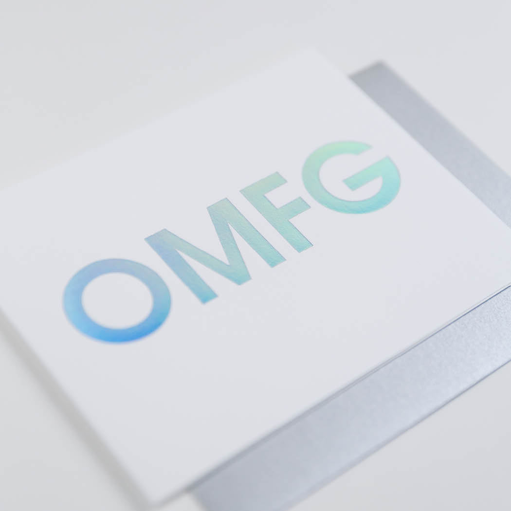 OMFG - Letterpress Card