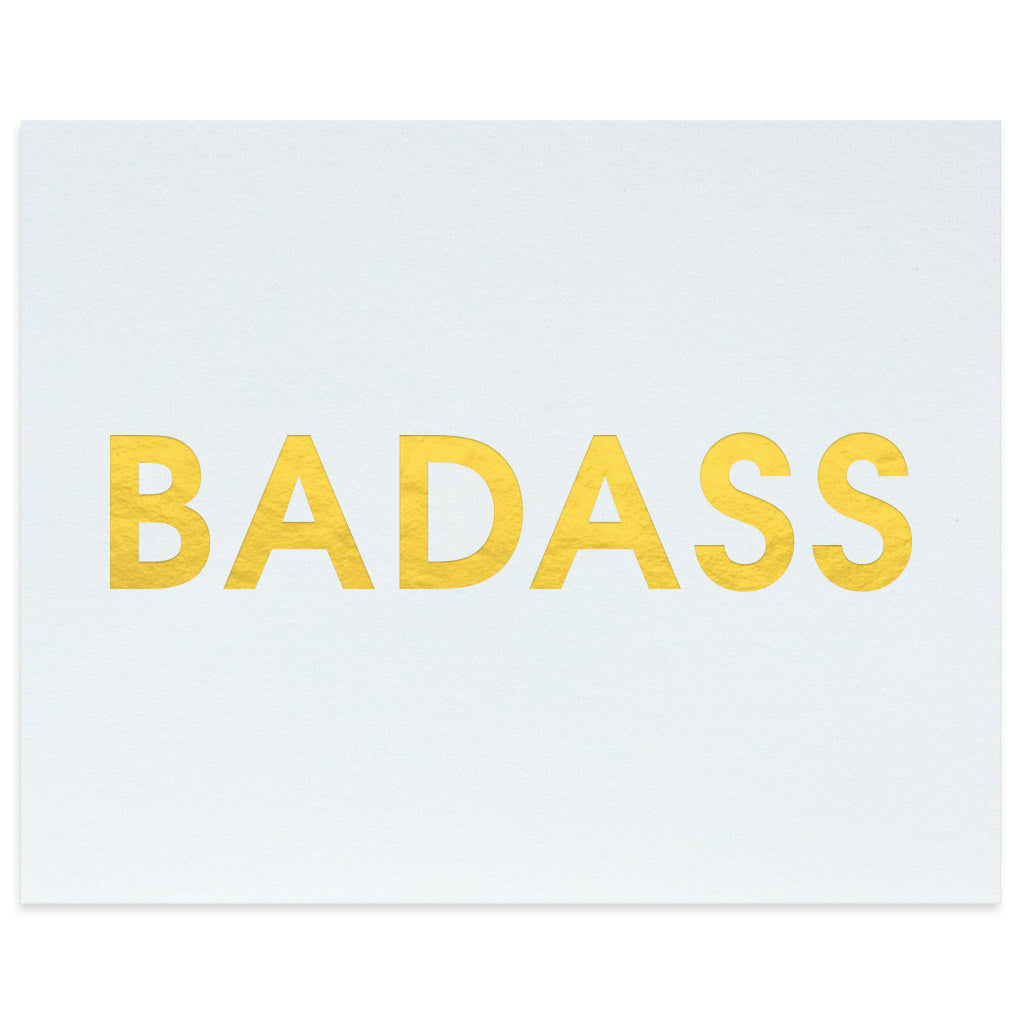 Badass - Letterpress Art Print