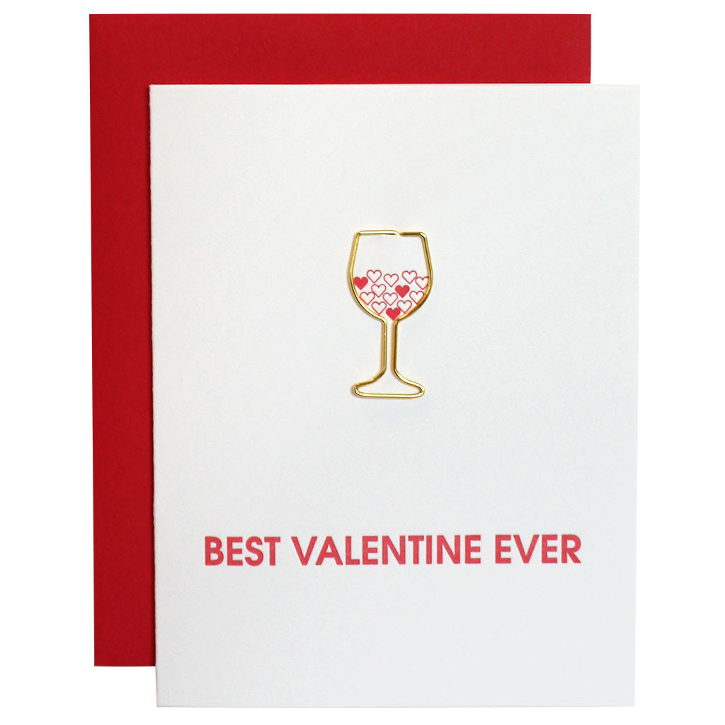 Best Valentine Ever - Paper Clip Letterpress Card