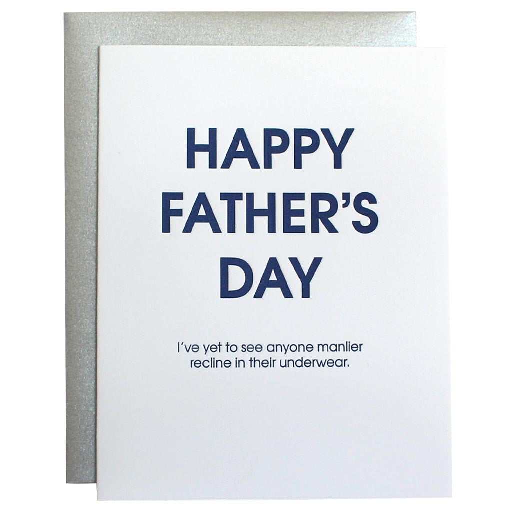 Father's Day Manlier Underwear Letterpress Card