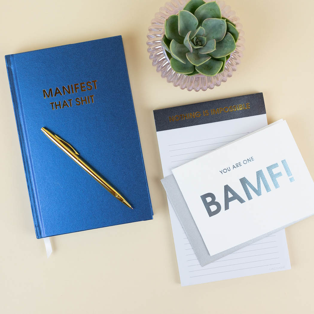 Manifest That Shit - Hystar Navy Hardcover Journal